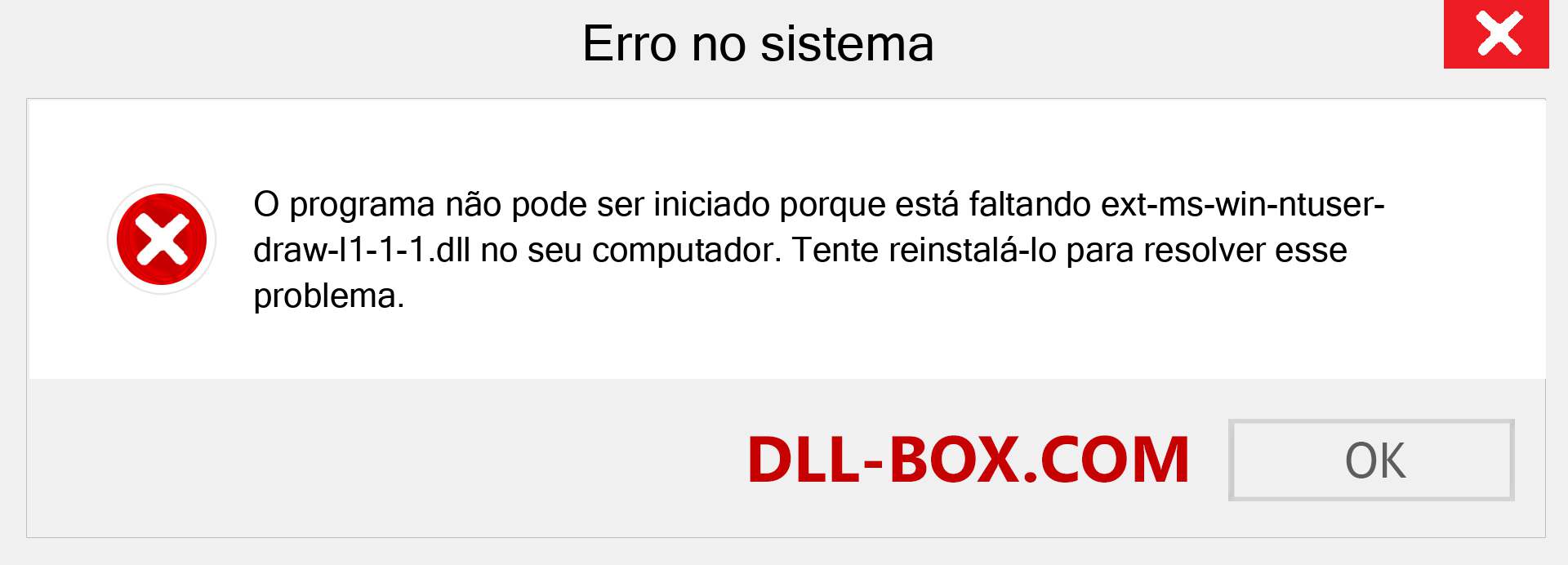 Arquivo ext-ms-win-ntuser-draw-l1-1-1.dll ausente ?. Download para Windows 7, 8, 10 - Correção de erro ausente ext-ms-win-ntuser-draw-l1-1-1 dll no Windows, fotos, imagens